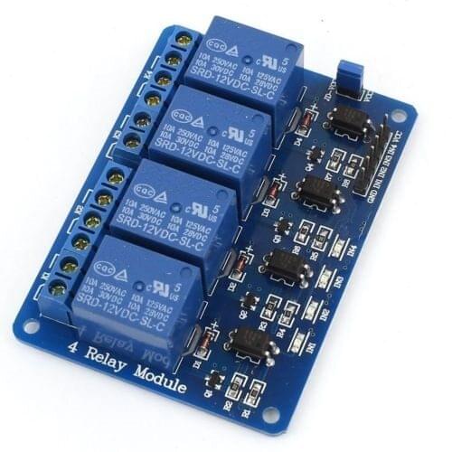 DC 12V 4 Channel Relay Module Optocoupler For Arduino ARM AVR DSP PIC HD23L