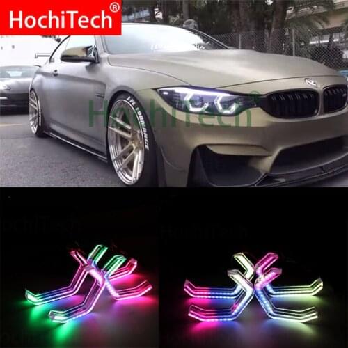 RGBW Multi color ICONIC M4 Style Crystal Angel Eyes Kit day light DRL for BMW 2 series M235i 220i 228i 218i M240i 230i 225i