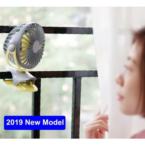Rootelly Long Time Usage Portable Cooling Clip Mini USB Fan 4000mAh 4th Gears 360 Degree Rotation Rechargeable Cooler Drop Ship