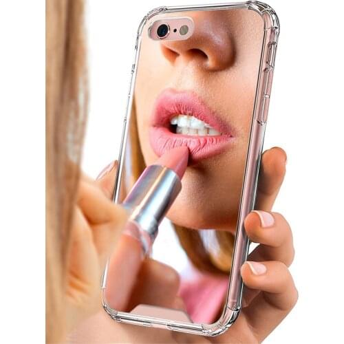 Luxury Clear Makeup Mirror TPU Case For iphone XS MAX XR 12 11Pro MAX Shockproof Cover For iphone 7 8 plus 11 PRO Phone Case