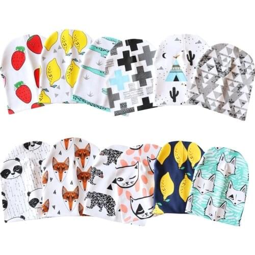 Baby Beanie Hats Boys Girls Autumn Spring Cartoon Cotton Knitted Hat Toddler Cap Bebe Children Photo Props Accessories Newborn