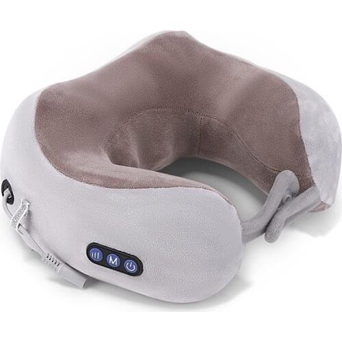 U-Shaped Pillow USB Charging Massage Multifunction Shoulder and Cervical Vertebrae Electric Outdoor Portable Pillow