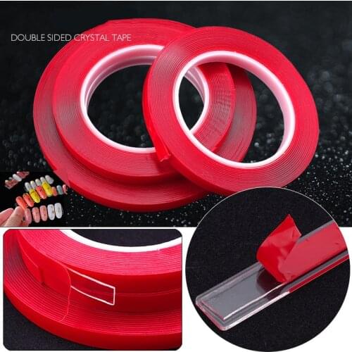 Waterproof Nail Transparent Double-sided Tape Nail Adhesive Tape Acrylic Fake Nail Art Tip Display Salon Use Manicure Tool TO011