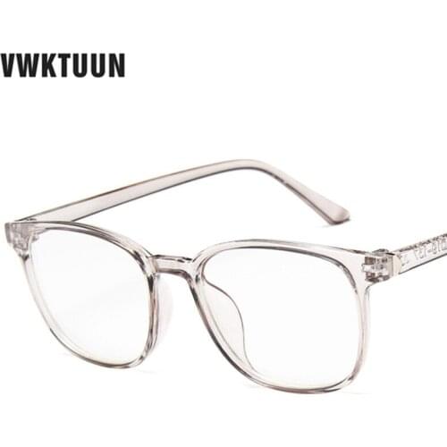 VWKTUUN Square Eyeglasses Frame PC Frame Eye Glasses Frame Women Men Optical Glasses Frames Transparent Color Computer Glasses