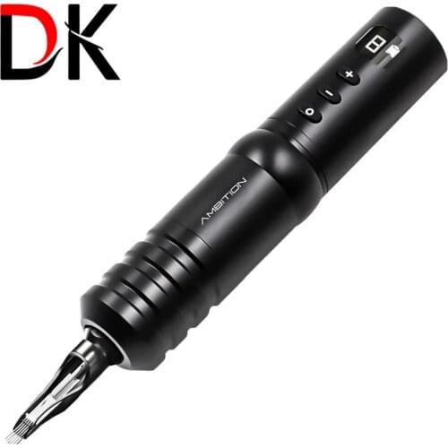 DK high quality wireless Tattoo pen machine 1650mAh Lithium Battery Power Supply LED Digital Display Tattoo Equipment