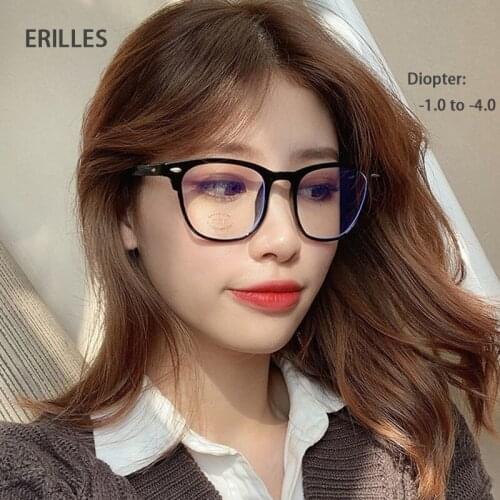 Finished Myopia Glasses Women Anti Blue Light Eyeglasses For Gir And Boy Myopia Glasses Ultralight Eyewear -1.5 -2.5 -3.5 -4.0