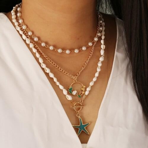 Ruby Necklace Pendant Choker Necklace For Women Punk Multi-layer Chain Acrylic Necklace Collier Couple Love Aesthetic Jewelry