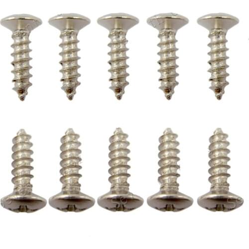 A set of 3*12mm Black Chrome Silver bass Electric Guitar plate Screw Guitar Parts guitar accessories