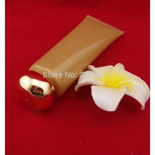 100ml gol soft tube or mildy wash tube or butter or handcream tube with round gold lid
