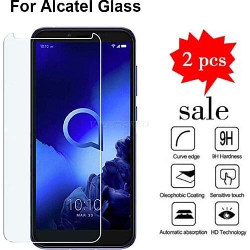 2Pcs For Alcatel 1S 5024D Tempered Glass For Alcatel 1V 1C 1X Evolve 3X 3C 3L 3V 2019 5033D 5003D 5024D 5053D Screen Protector