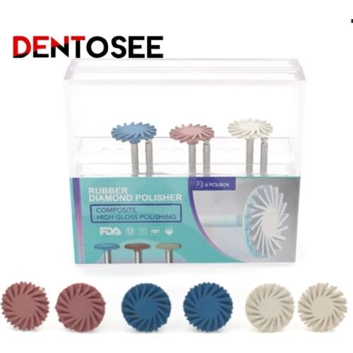 6Pcs Dental Composite Polishing Diamond System RA Disc Oral Hygiene Teeth Polishing Kits Dentist Polishing Head