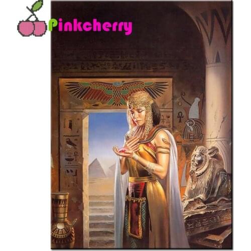 Diamond Painting Egyptian Pharaoh Full Square Diamond Embroidery Beaded Mosaic Art Christmas Home Decoration k39