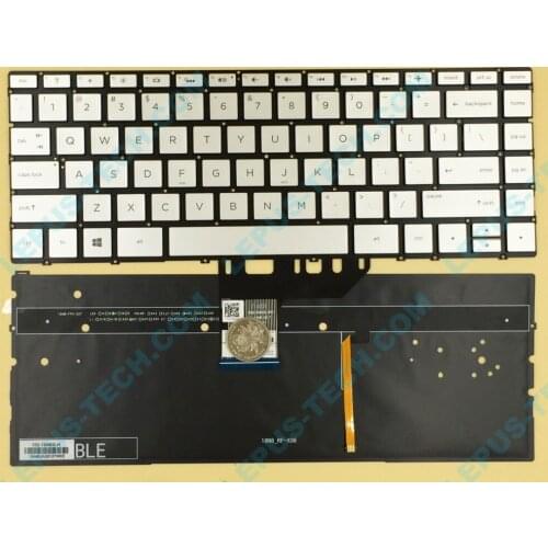English US backlit keyboard for HP 13-W silver color with backlight keyboard