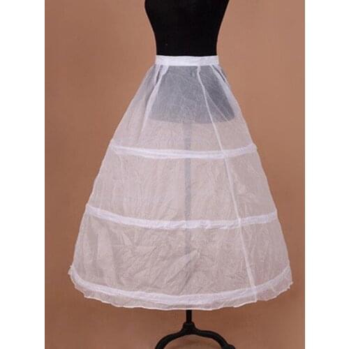 Elastic Waist 3-Hoops Ball Wedding Dress Petticoat White Cheap bride petticoat 2020