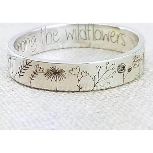 CANZE New Style Rings You Belong Among The Wildflowers Alloy Plating Simple Dandelion Pattern Ring