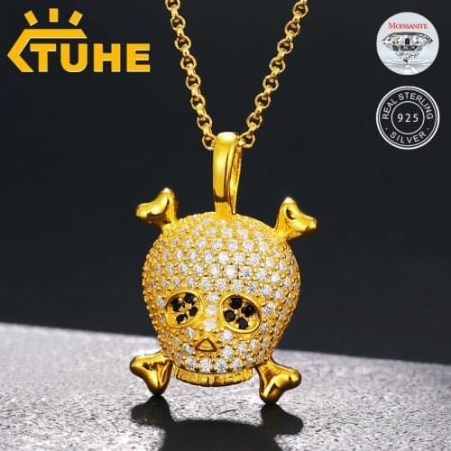 Fashion Jewelr Top Quality 100% 925 Sterling Silver Moissanite ONE PIECE Pendant Necklace For Men Hip Hop Jewelry Drop Shipping