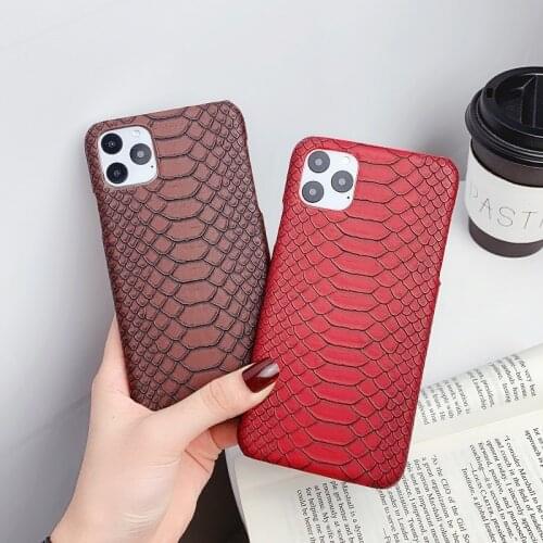 Retro Snake Skin Phone Case For iPhone 11 pro max 11Pro X XS Max XR case Hard Plastic Cases For iPhone 6 6S 7 8 Plus Accessories