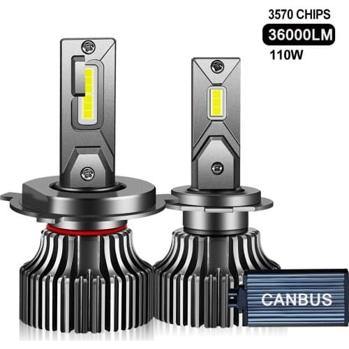 LED Headlight 110W 6000K Super Canbus EMC Car Lights H1 H3 H4 H7 H8 H9 H11 H13 9004 9005 9006 9007 Car Headlamp Fog Light Bulbs