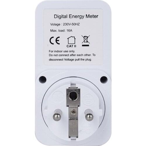 French small screen power metering socket, intelligent billing socket for power monitor, meter