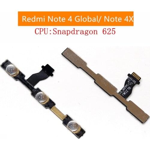 For Xiaomi Redmi Note 4 Global Power Volume Flex Cable Note 4X Power On Off Volume Switch Side Key Button Flex Repair Parts
