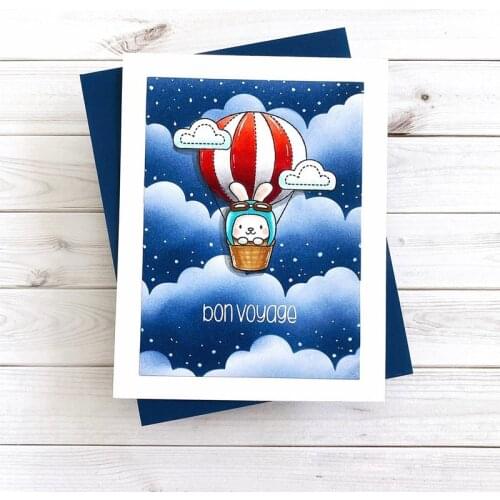 Hot Air Balloon Plane Car Voyage Pilot Metal Cutting Dies Corresponding Clear Transparent Stamp Scrapbooking For Card Making