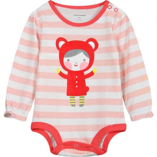 Hooyi Cute Baby Girls Clothes Bodysuits Newborn Clothing Sleeve Bebe Roupas Little Maven Jumpsuit Baby Pajamas overall Tights