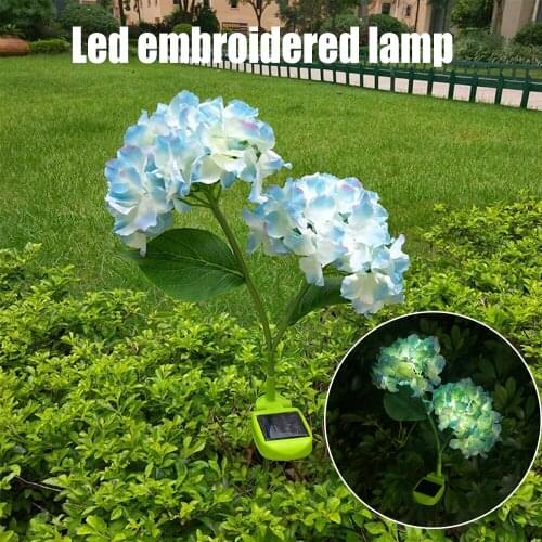 Solar Hydrangea Lamp Artificial Flower Bright Garden Lawn Decoration Lamp TN88