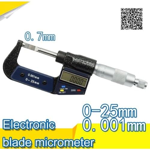 LAN&M 0-25 mm digital Blade Micrometer, blade 0.7mm digital micrometer Electronic blade micrometer