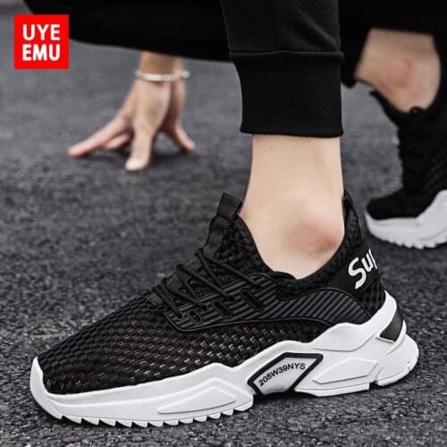 UYEEMU Mens Shoes Summer Breathable 2021 New Hollow Deodorant Large Mesh Mesh Sports And Leisure Running Shoes Size 39-44 #2288