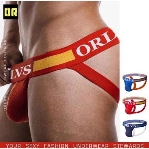 OR Cotton Jockstrap Gay Sexy Underwear Thong G String Homme Men Panties 3Color M-2XL OR115