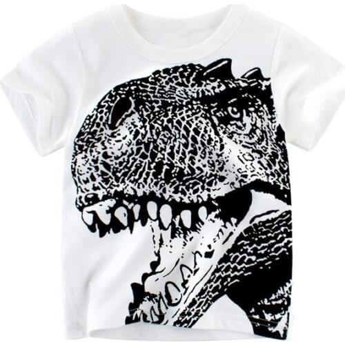 Soft Children Summer Clothing Baby Boy T Shirt Cotton Dinosaur Short Sleeve T-shirt Kid Boy Casual Sport T-shirt 2-8Y Shirts