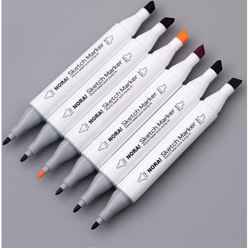 New80-color High Quality Painting Marker Coloring Pen Student Brush Black Canvas Bag Packaging Christmas Gifts