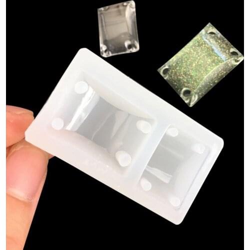 New 1PCS Button Craft DIY Transparent UV Stars Hearts Resin Liquid Silicone Combination Button Molds for Making Jewelry