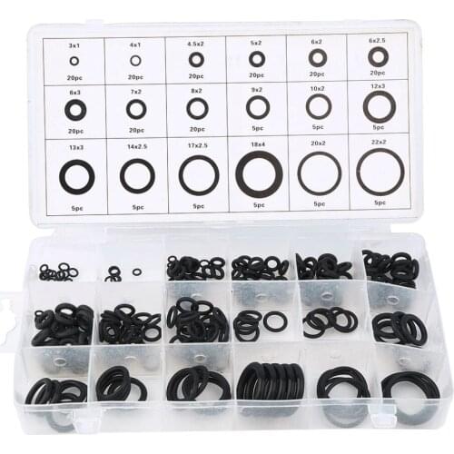 Hot Universal New tool 18 Sizes 225 x Rubber O Ring O-Ring Washer Gasket Automotive Seals Assortment Black For Car