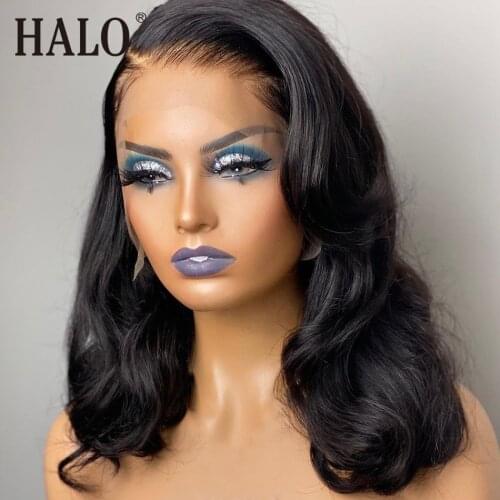 Body Wave Short Bob Wig 13x4 4x4 Closure Lace Front Human Hair Wigs pre plucked Remy Brazilian Lace Wavy Wigs For Black Women