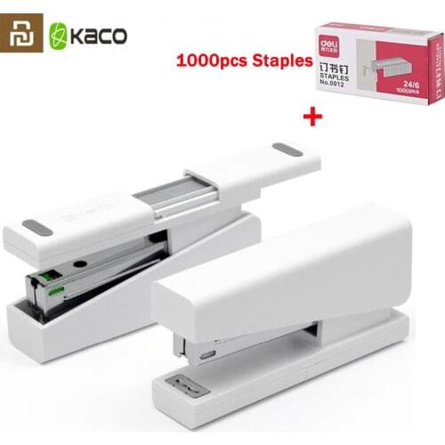 Original Youpin Kaco LEMO Stapler 24/6 26/6 with 100pcs Staples for Paper Binding Business School Office Use