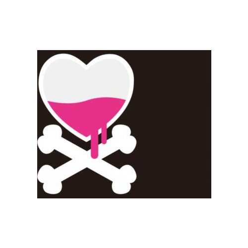 Crossed hearts flag hobby business history with skulls bone Flag banner 90x150cm