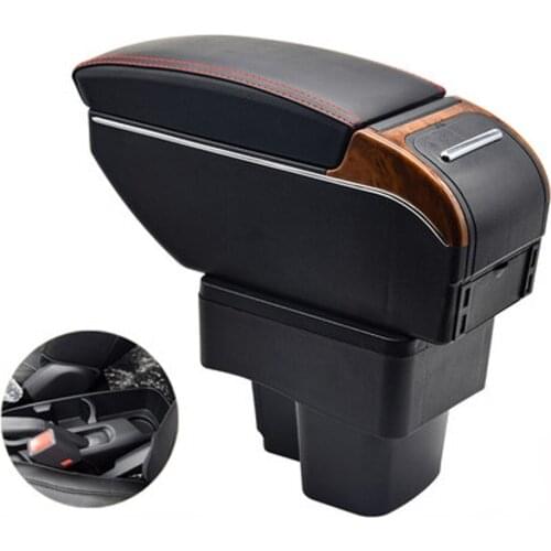 Arm Rest For KIA Rio III Rio II 2 Armrest Box Center console central Store content box with cup holder USB interface