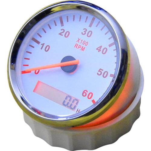 Boat outboard Tachometer Marine Car Tacho Meter with LCD Hourmeter 85mm 6000 RPM motorcycle digital gauge pointer racing sensor