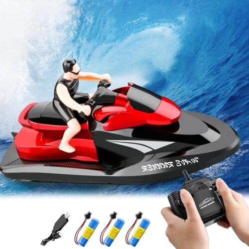 High-speed Rc Motorized Speedboat With Dual Motor 2.4G 20KM/h Waterproof Summer Water Play Remote Control Boat Children Toy Gift