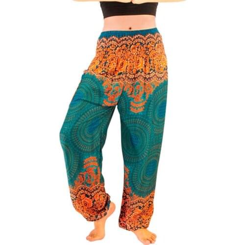 Looose gym leggings High Waist Elastic Wide Leg Pants Lace Up Fitness Loose Dancing Yoga Pant Streetwear Thai Harem Trousers #G