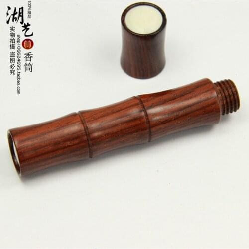 Old material bamboo joss stick red acid branches short cylinder aloes lie xiang xiang cone incense tube box manufacturer