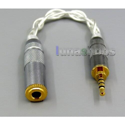 TRRS 2.5mm Balanced To 3.5mm Female Pure Silver Cable For IRIVER AK240 AK70 ak380 ak100ii LN006051
