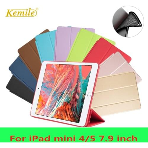 Smart Magnetic Case For New iPad mini 5 7.9 2019 Release Ultra Slim Shockproof Leather Trifold Stand Cover For iPad mini 5 Case