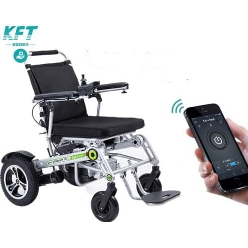 App Control Strengthen The Aluminum Alloy Wheelchair High Load-bearing Trolley For Elderly Lightweight Folding Transport Tool