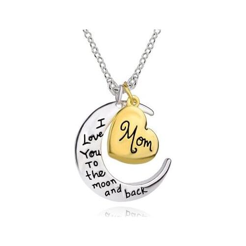 New fashion Moon alphabet family necklace For Women girl Accessories jewelry wholesale