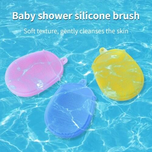 1 piece set of baby exfoliating gloves soft silicone massage scrub gloves bathing body brush exfoliating bathing brush silicone