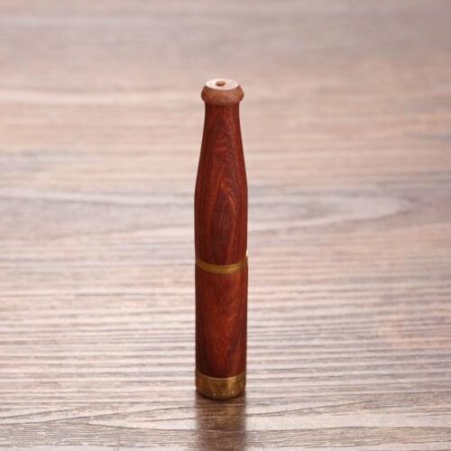 1Pc Wooden Polish Smoke Cigarette Holder Smoking Pipe Bit Straight Filter Cigarette Accessories 85x13mm