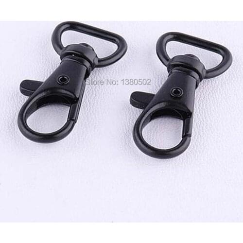10PCS/lot black color snap hooks key chain Lobster Clasp for Bag buckles