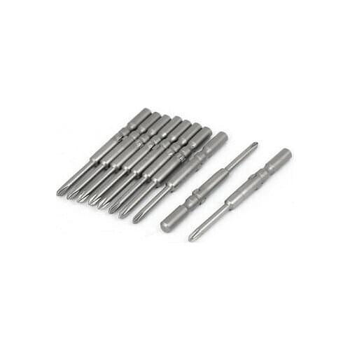 3mm PH0 Head 5mm Round Shank Magnetic Phillips Screwdriver Bit 10pcs